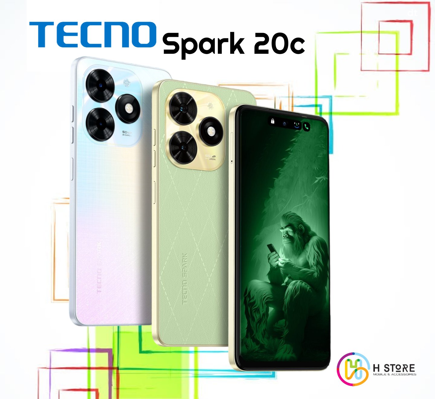 Smartphone Tecno Spark 20C Version 8Go 128Go 